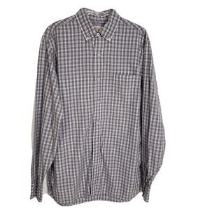 Article 365 Mens Shirt Small Broken In Button Plaid Pocket Cotton Long Sleeve